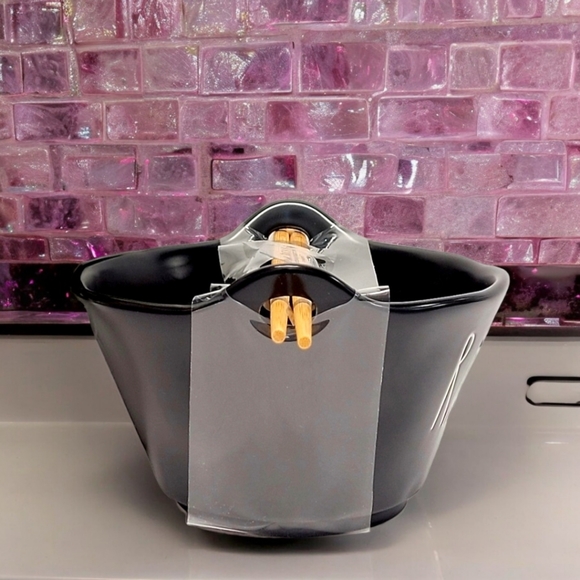 🆑️ CLEARANCE Rae Dunn Large Black Ramen Noodle Bowl With Chopsticks - Picture 5 of 12